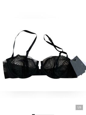 NWT Calvin Klein Black Sheer Lace Underwire Bra